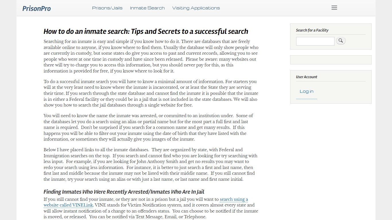 How to do an inmate search: Tips and Secrets to a successful search